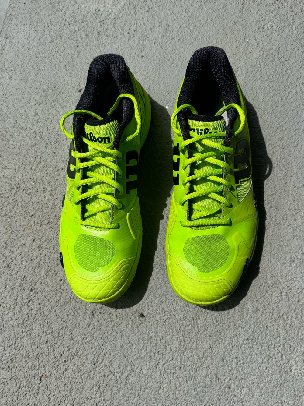 Wilson Rush Pro 2.0 Tennis Shoes Neon Green WRS321400 Court Sneakers Men's 9.5